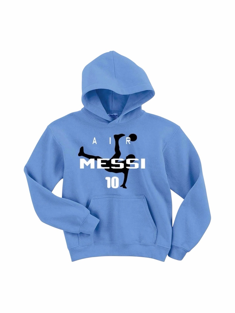 Kids Light Blue Hoodie-Air Messi 10
